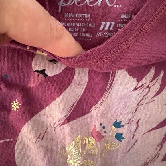 Peek swan 🦢 long sleeve top 6-12 month - Picture 2 of 3